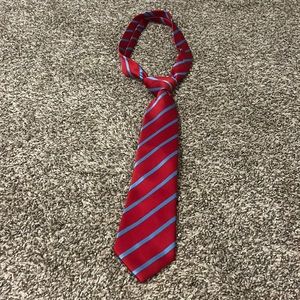 Red and blue striped tie